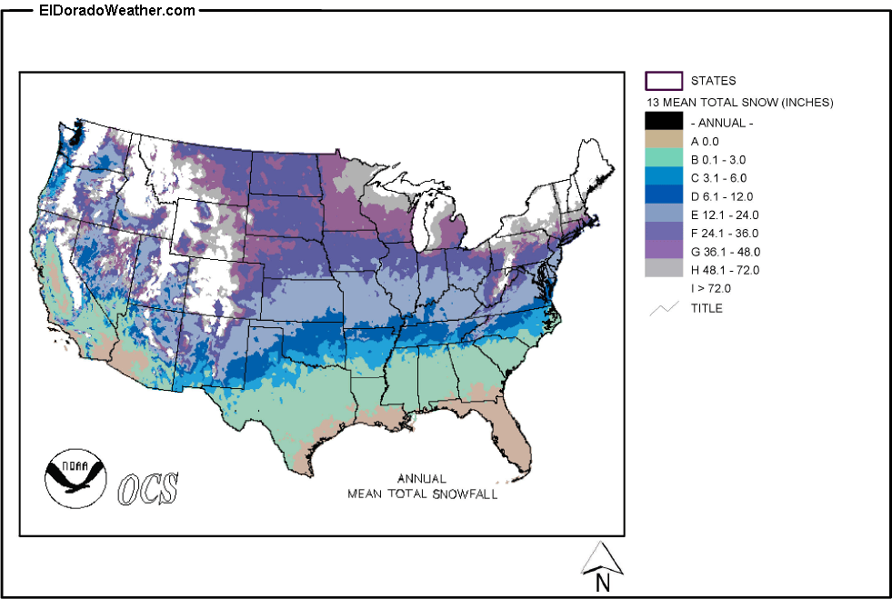 United States Yearly Annual And Monthly Mean Total Snowfall Annual Mean Total Snowfall 